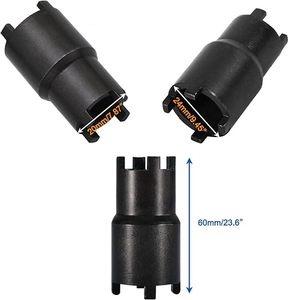 Clé à écrou de blocage bipolaire 24mm 20mm en acier noir pour réparation de boîte de vitesses de VTT 50cc 125cc, <span class=keywords><strong>moto</strong></span> tout-terrain, kart et <span class=keywords><strong>moto</strong></span> - Product Image 4