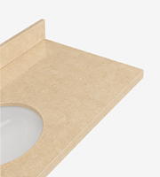 Plan de travail rectangulaire moderne en pierre pour salle de bain, hôtel, cuisine – Comptoir personnalisable en granit/marbre, découpe sur mesure, fabricant