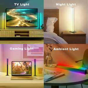 Lampe d'ambiance de bureau LED RGB avec télécommande Bluetooth, rythme musical, veilleuse, miroir, lampe décorative pour salle de jeux et TV - Product Image 5