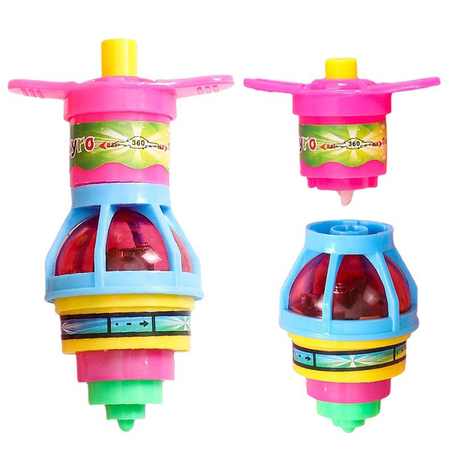 Wholesale Cheap Gyro Gyroscope Toy Colorful Led Flashing Light up Plastic Spinning Top Toy for Kids
