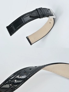Bracelet en cuir <span class=keywords><strong>de</strong></span> crocodile en tailles 14 mm, 16 mm, 20 mm pour montres <span class=keywords><strong>Cartier</strong></span>, Armani, Patek - Product Image 6