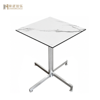 Hua jiale Panneau hpl en stratifié compact phénolique fabriqué en usine Tables de jardin hautes Table carrée à panneau hpl