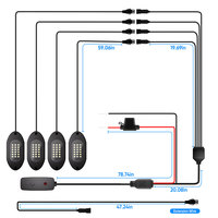 Kit de Luces LED Blancas Puras para Roca, 4/6/8/12 Pods, Impermeables IP68, Ajuste Universal, Interruptor de Iluminación de 12V para Coche, Vehículos Todoterreno, Camión