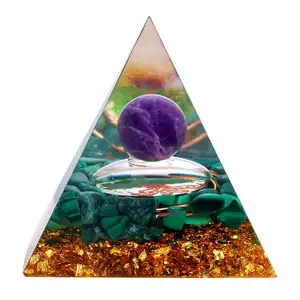 All'ingrosso colorato 60mm meditazione piramide energia guarigione pietra naturale sette chakra