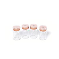 Flacon en verre transparent avec options de couleur de bouchon personnalisées