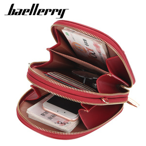 Sac à bandoulière pour femme Baellerry, petit sac à fermeture éclair rond, sac pour téléphone, broderie, motif à carreaux, portable, usage quotidien - Product Image 2