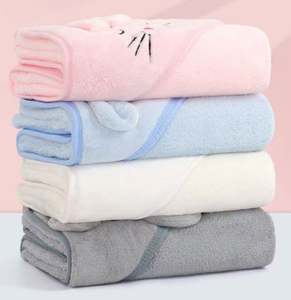 Peignoir à capuche en flanelle pour enfants, motif animal, doux, dessin animé, serviette de bain pour bébé, nouveau-né, vente chaude - Product Image 6