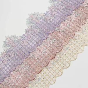 Renda Elastis Multiwarna Desain Baru Gaya Eropa untuk Pakaian Wanita, Warna Kustom Tersedia - Product Image 4