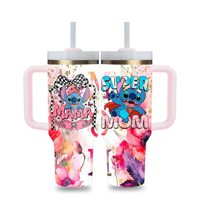 Set de regalo de <span class=keywords><strong>taza</strong></span> térmica con logo personalizado, vaso <span class=keywords><strong>para</strong></span> exteriores, camping, dibujos animados, Stitches, Mamá, botella de agua de 40 oz, tazas <span class=keywords><strong>para</strong></span> regalo - Product Image 6