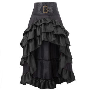 Medieval <strong>Dress</strong> Women Skirt Vintage Steampunk <strong>Dress</strong> Pirate Cosplay Costumes <strong>Victorian</strong> Ruffled Satin Tiered Gothic Skirts - Product Image 4