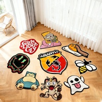 Tapis tufté personnalisé avec logo, tapis commercial fait main, tapis découpé sur mesure pour la décoration de la pièce