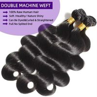 Extensiones de Cabello Humano Natural de 15 Pulgadas, Ondulado, Cabello Virgen Vietnamita, Tejido Rápido, Doble Trama, 100 g, Negro Natural