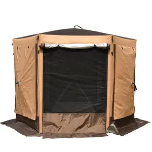 屋外キャンプテント3-5人用防水ファミリードームテント広い内部スペース、キャンプバックパッキングハイキングの簡単なセットアップ