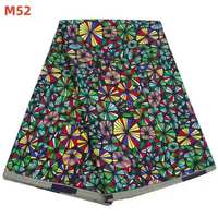Tissu imprimé mosaïque multicolore en cire - Tissé uni 100% coton, poids moyen, base noire, motif cercles et points pour filles et garçons