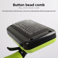 Kit de brosses portables pour chiens, chats et petits animaux – Ensemble de toilettage pour animaux de compagnie avec brosse lissante autonettoyante, outil de démêlage, peigne de bain et massage