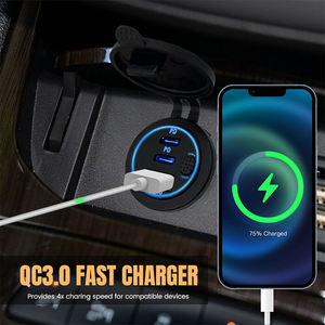 Type-C PD + QC 3.0 USB <span class=keywords><strong>chargeur</strong></span> de voiture adaptateur de prise d'alimentation <span class=keywords><strong>camping</strong></span>-<span class=keywords><strong>car</strong></span> charge <span class=keywords><strong>12V</strong></span> 24V - Product Image 3