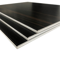 Panel compuesto de aluminio con revestimiento de PE PVDF de color madera ACP ACM para fachada de edificio comercial