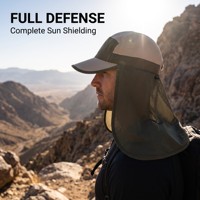 Sombrero de Sol 4ugear Legionnaire con Solapa para el Cuello, Malla Transpirable, Ala Ancha, para Senderismo, Pesca, Gorras para Hombre y Mujer