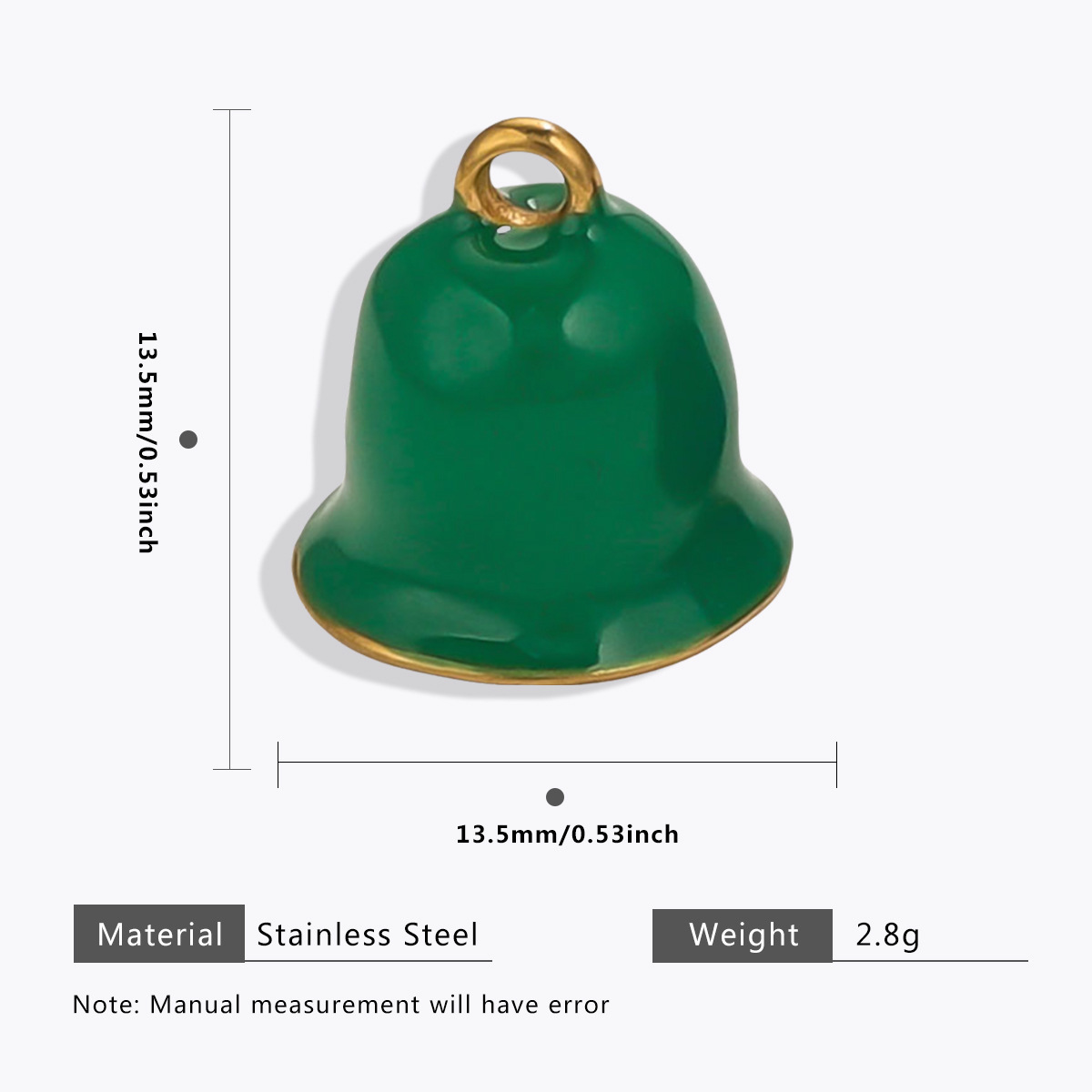 Seau cloche en émail-vert=2pc