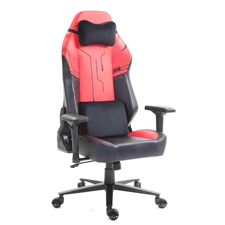 Gaming Chair India Hot Sales Red Leather Silla Gamer Chair Ergonomic Racing Style Reclining Esports Video Game Chairs for Pc