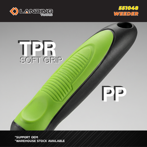 Désherbeur manuel de jardin robuste en acier au carbone 551048 avec 2 dents, poignée ergonomique en PP+TPR pour éliminer les racines profondes des pissenlits - Product Image 5