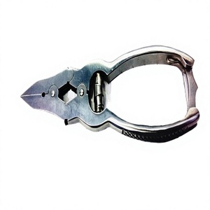 Coupe-ongles à pointe droite en acier inoxydable à haute teneur en carbone, professionnel, à large ouverture, classique, pour ongles en cantilever - Product Image 1