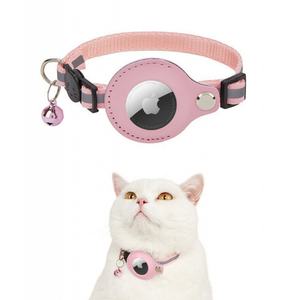 Pet Dog <b>Cat</b> Prevent Getting Lost Air Tag Holder <b>Cat</b> Collar Adjustable Reflective Pet Tracker Dog Bell Collar - Product Image 2