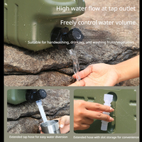 Boîte de rangement pour équipement de camping 5L~30L, conteneur de transport d'eau, seau de camping pliable
