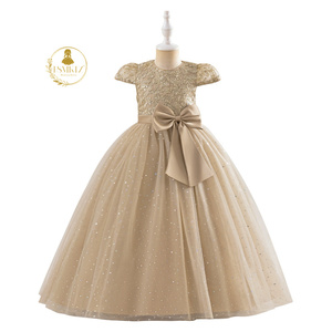 Vestidos Largos para Niñas Elegante Vestido Largo Negro con Pliegues sin Mangas para Cumpleaños Traje de Fiesta Infantil - Product Image 4