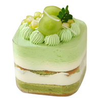 Boîte à emporter jetable en plastique Transparent à la mode de 5mm d'épaisseur PS pour la cuisson de gâteau Dessert Mousse Tiramisu pour la conception estampillée de nourriture