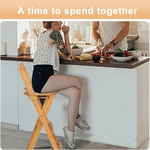 <span class=keywords><strong>เก้าอี้</strong></span>บา<span class=keywords><strong>ร์</strong></span>พับได้ทันสมัยสำหรับใช้ในบ้าน ขนาด 24 นิ้ว <span class=keywords><strong>เก้าอี้</strong></span>เคาน์เตอ<span class=keywords><strong>ร์</strong></span>ครัว ทำจากไม้ไผ่ <span class=keywords><strong>เก้าอี้</strong></span>บา<span class=keywords><strong>ร์</strong></span>ทรงสูงมีพนักพิงและที่วางเท้า - Product Image 6