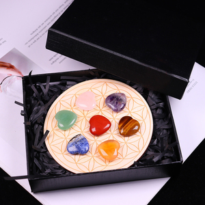Tongkat titik kuarsa dekorasi rumah kotak hadiah 7 Kristal <span class=keywords><strong>Chakra</strong></span> berbentuk hati batu pecah kristal menyembuhkan <span class=keywords><strong>Set</strong></span> batu mentah alami - Product Image 4