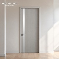 Porte coupe-feu en bois massif minimaliste haute densité, porte intérieure en bois résistante au feu pour bâtiments commerciaux et résidentiels