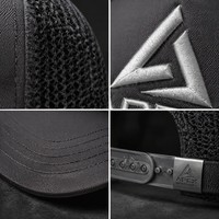 Casquette Trucker Formelle Personnalisée Brodée en Maille Gris Anthracite à 6 Panneaux Réglable avec Fermeture Snapback pour Tenue de Travail Industrielle Logo Vente en Gros