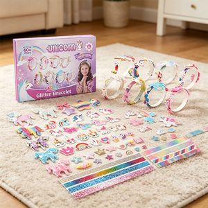 Girls Arts Craft Hair Kit Make Your Own <b>Headbands</b> Butterflies Hearts Flowers Gems Creative Play Gift Box - Product Image 6