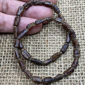 Pulsera de Cuentas de Madera Hecha a Mano Ecológica, Pulsera Elástica de Madera Natural, Joyería Espiritual de Meditación Unisex, Regalo - Product Image 1