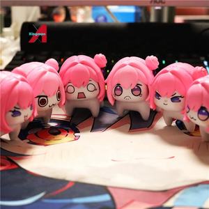 Figura Decorativa de Plástico de <span class=keywords><strong>Cenicienta</strong></span> Dorothy Versión Q, Perro Rosa Comiendo Naranja, Modelo Moderno para Escritorio - Product Image 3