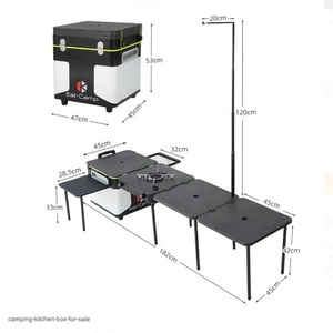 Cuisine d'<span class=keywords><strong>action</strong></span> deuxième génération Camping en plein air poêle intégré Portable petite boîte de cuisine Camping équipement d'auto-conduite - Product Image 4