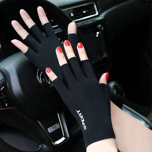 Ice Silk Fingerless <b>Gloves</b> Sun Protection Breathable Unisex For Driving Cycling Fishing Touchscreen Outdoor Sports - Product Image 1