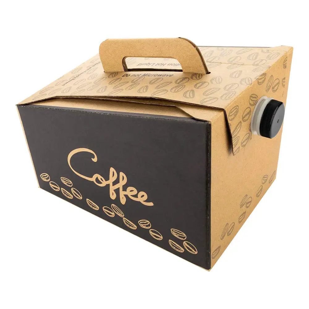 カスタムプリントロゴコーヒーカプセルボックス96オンスコーヒーノックボックス、ビニール袋付き