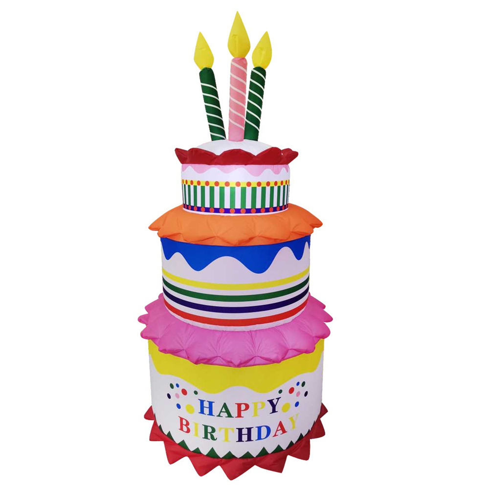 Decoraciones inflables de las tortas de cumpleaños de los 6FT