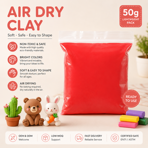 Vente en gros de pâte à modeler légère et colorée pour enfants, 24 couleurs, 50 g par sac, sans danger, non toxique, faite à la main, DIY, argile ultra légère - Product Image 2