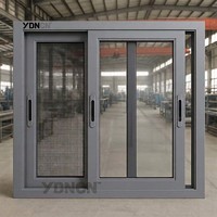 Ventanas Corredizas de Aluminio con Protección Contra Huracanes, Diseño de Malla Resistente, Tamaño Personalizado de Fábrica YDNCN, para Sótanos Exteriores