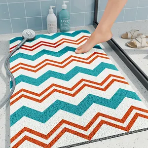 Полосатый Противоскользящий текстурированный коврик для ванной