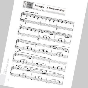 Livre <span class=keywords><strong>de</strong></span> partitions <span class=keywords><strong>de</strong></span> piano sur le thème des dessins animés <span class=keywords><strong>de</strong></span> Jean Hisatl et Miyazaki pour les niveaux 3 à 5 <span class=keywords><strong>de</strong></span> l'<span class=keywords><strong>Université</strong></span> <span class=keywords><strong>de</strong></span> Sport <span class=keywords><strong>de</strong></span> Pékin - Product Image 2