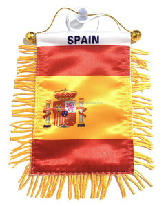 Bandera de mano de <span class=keywords><strong>España</strong></span> con impresión digital de poliéster 100D personalizada con poste disponible en varios tamaños - Product Image 5