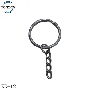 Wholesale cheap key ring chain blanks wallet hardware small coin purse with keychain clips