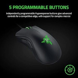 เมาส์เกมมิ่ง Razer DeathAdder Essential เซ็นเซอร์ออปติคอล 6400 DPI ปุ่มตั้งค่าได้ 5 ปุ่ม สวิตช์แบบกลไก ด้ามจับยาง - Product Image 6