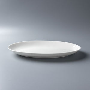 CHAODA Grandes Assiettes Ovales en Céramique Plats en Porcelaine Blanche Assiette à Steak Buffet <span class=keywords><strong>Barbecue</strong></span> Rôti de Viande - Product Image 3