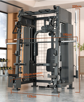 Smith Machine multifonctionnelle en acier pour la maison : ensemble d'équipements de gym pour squats, développés assis, exercices de pectoraux et cage de puissance pour un entraînement complet du corps